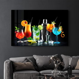 Wallity Pintura Decorativa de Vidrio Templado Multicolor 46 x 72 cm